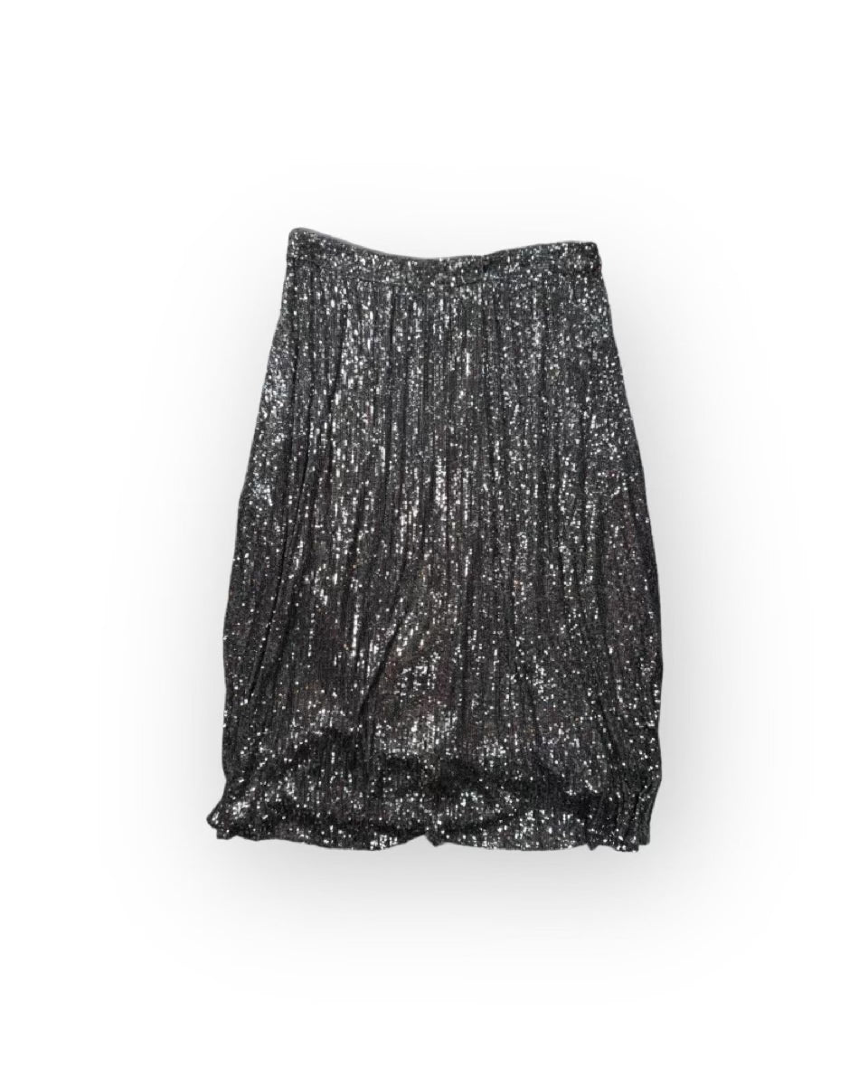 Silver Elegance Maxi Skirt