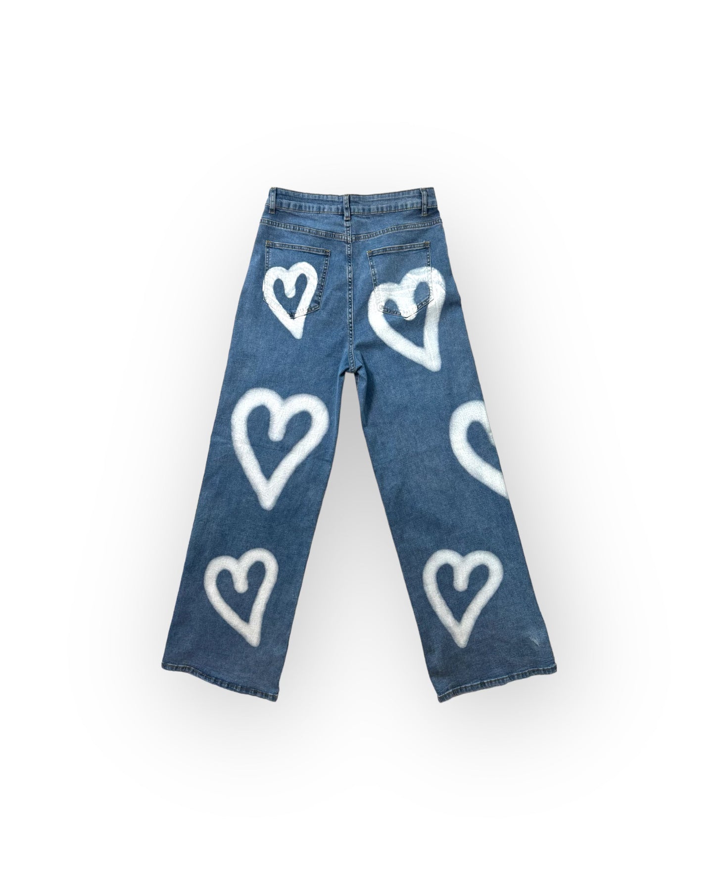 Blue Jeans with White Hearts